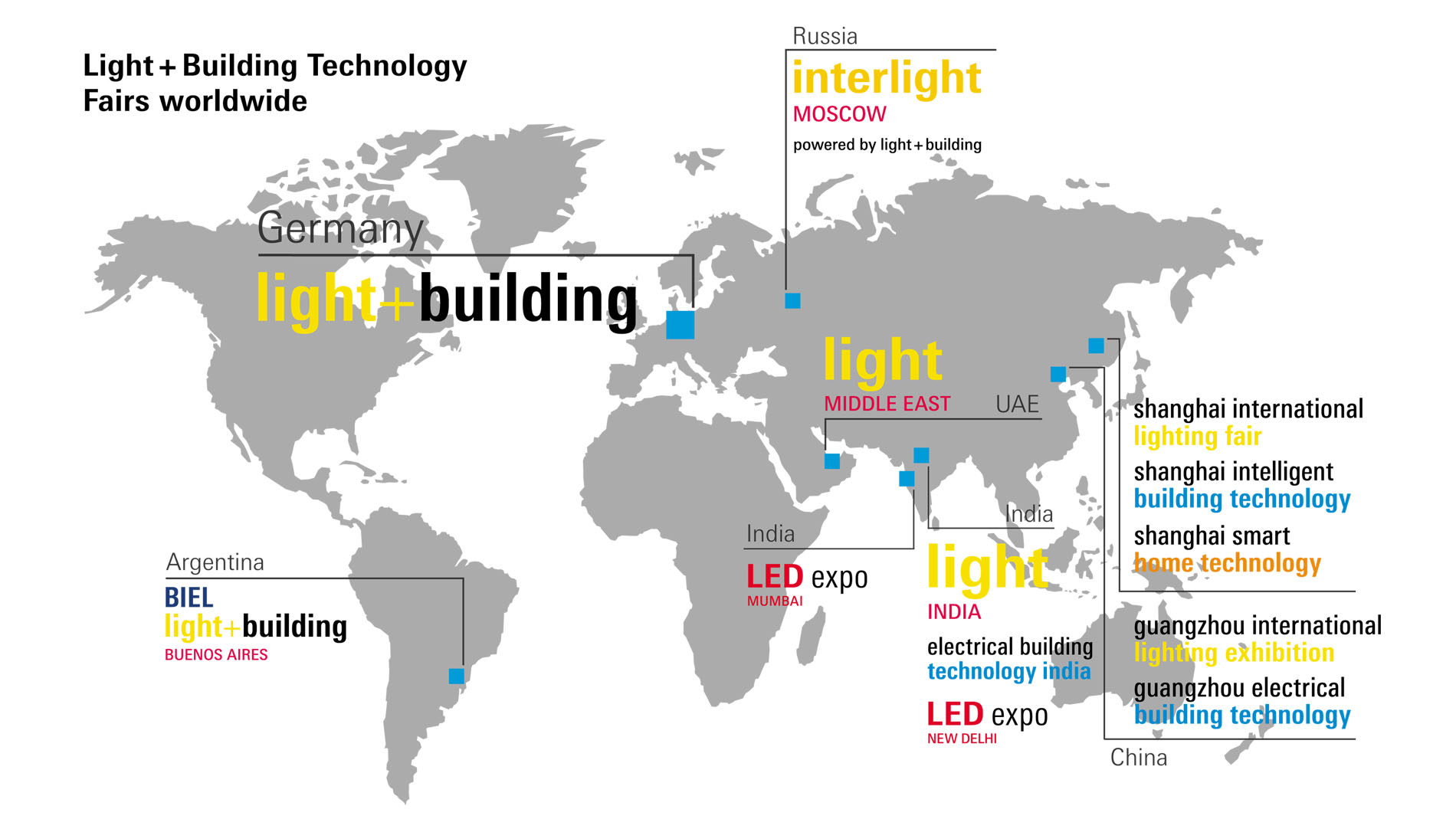 Light + Building Technology Fairs en el mundo